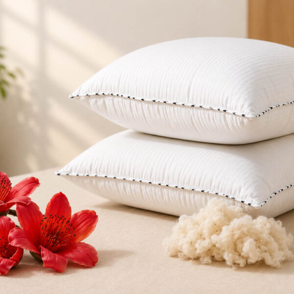 শিমুল তুলার বালিশ 02টি। Seedless Silk cotton Head Pillow
